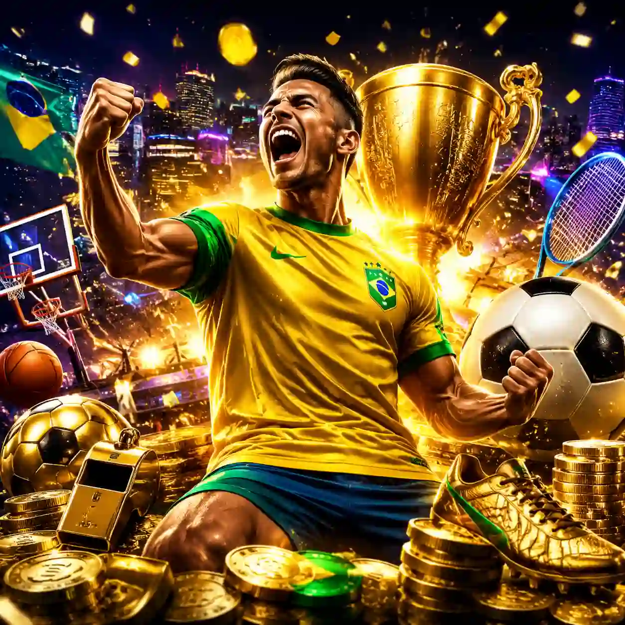 Apostas em futebol no app